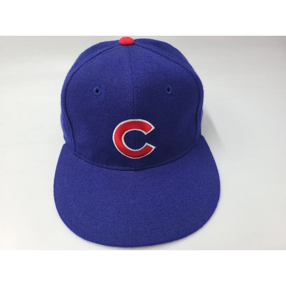 Vintage Chicago Cubs New Era 59Fifty Pro Model Fitted 7 1/8 Hat Cap Wool Men MLB